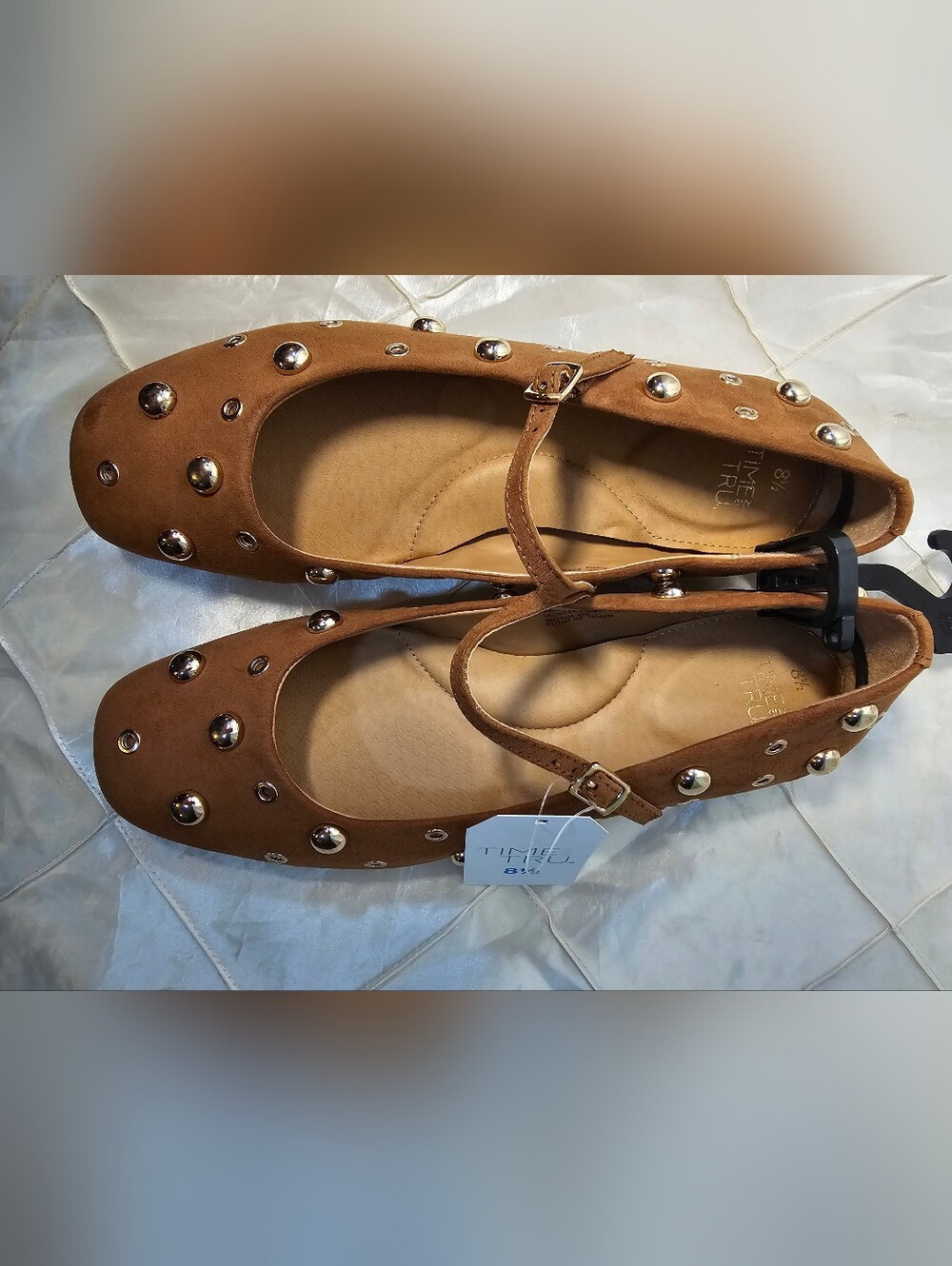 Nwt Time and Tru 8.5 Studded Mary Jane Flats